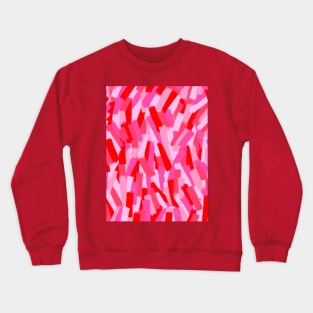 Pink and Red Abstract Brush Strokes Crewneck Sweatshirt